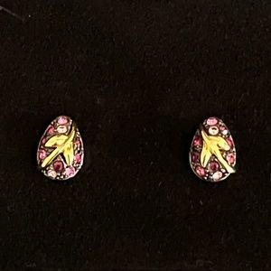 NWT Vintage Joan Rivers Midnight Garden Earrings